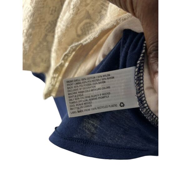 Xhiliration Y2K Floral Tank‎ Top Embroidered Feminine Fairy Cottagecore Lace - Picture 4 of 6